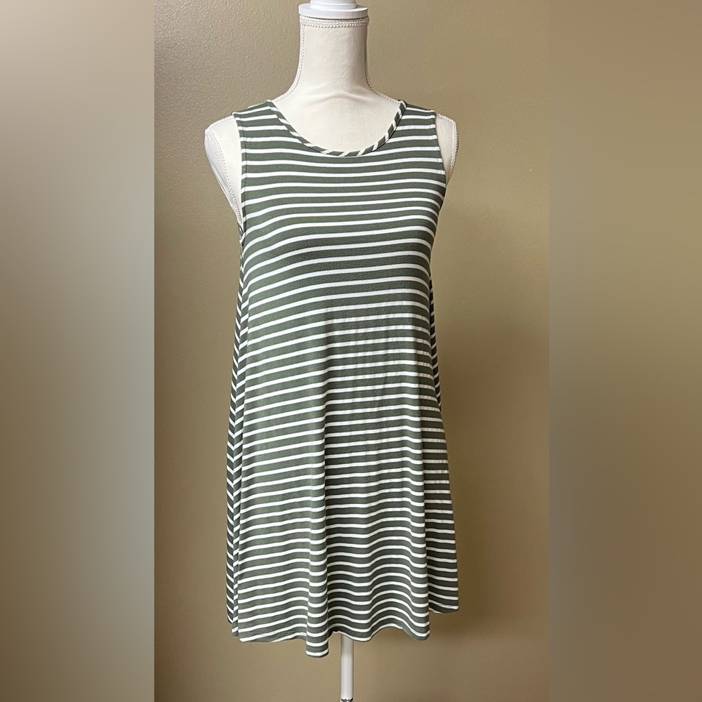 MmcMmcMmc Green & White T-Shirt Dress